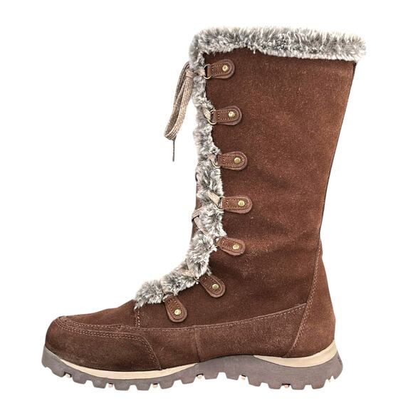 Vintage Y2K Skechers Grand Jams Brown Suede Lace Up Winter Boot Size US 8 - Picture 2 of 12